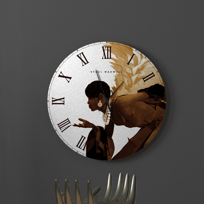 LeRoi Products Oversized Angel Religious African American Wall Clock